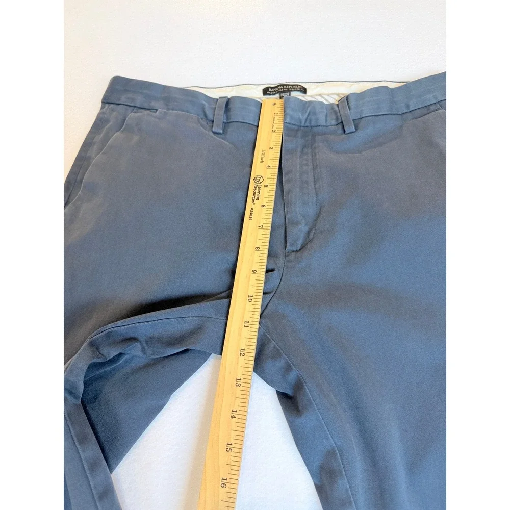 Banana Republic Mason Athletic Tapered Pants Mens 35x32 Bluish Gray Chino